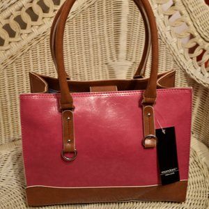 Mondani Pink/Cognac Purse